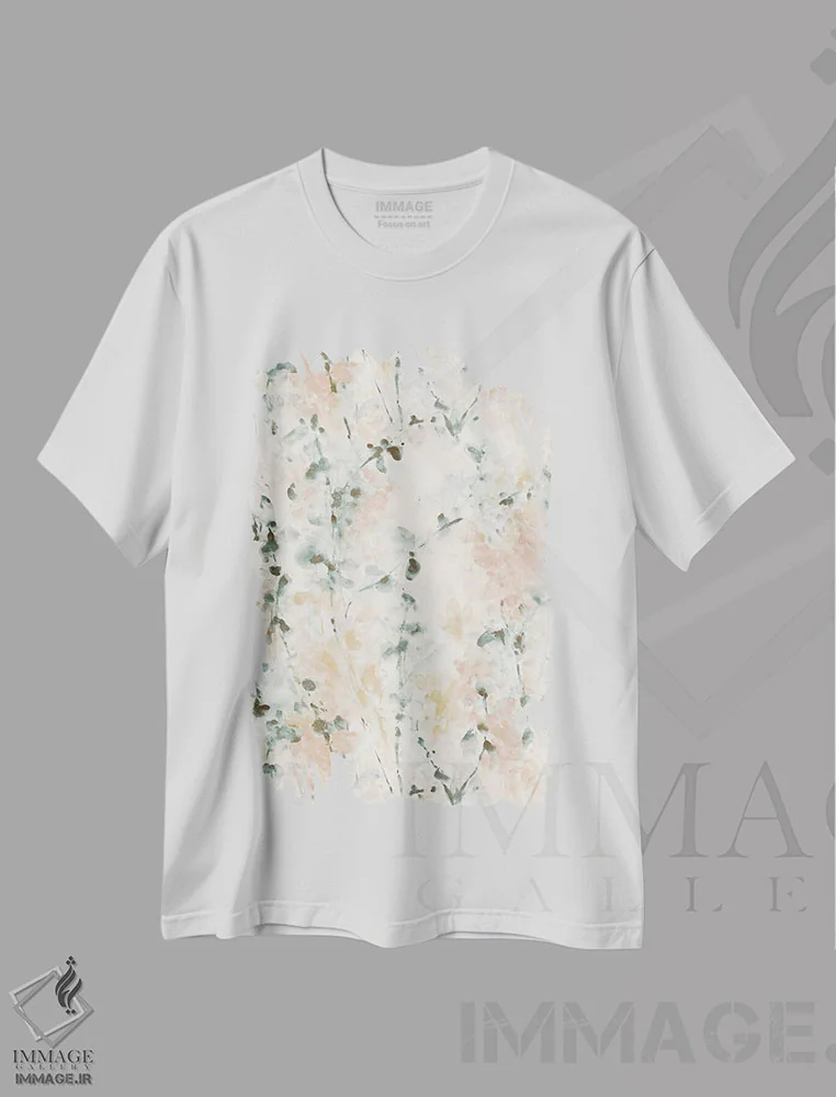 تیشرت سفید طرح دار فاصله یا شکاف اثر ژاکلین مالدونادو | immage.ir