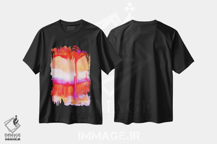 تیشرت مشکی طرح دار جریان برگشتی اثر ژاکلین مالدونادو | immage.ir