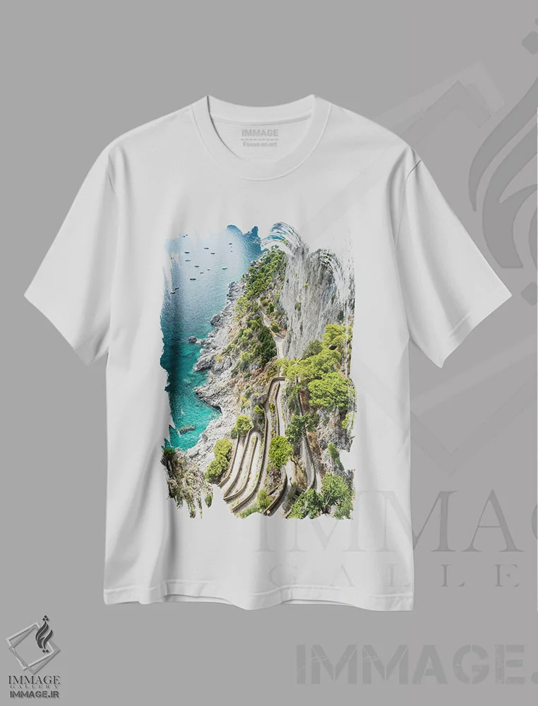 تیشرت سفید طرح دار آثار یان بکه - فروشگاه ایماژ