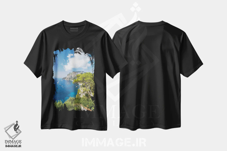 تیشرت مشکی طرح دار آثار یان بکه - فروشگاه ایماژ
