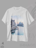 تیشرت سفید طرح دار Venice, Italy,کانال بزرگ، ونیز، ایتالیا، مدیوم اثر یان بکه | immage.ir