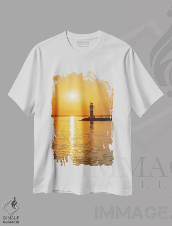 تیشرت سفید طرح دار آثار یان بکه - immage.ir