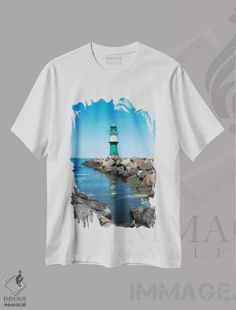 تیشرت سفید طرح دار آثار یان بکه - فروشگاه ایماژ