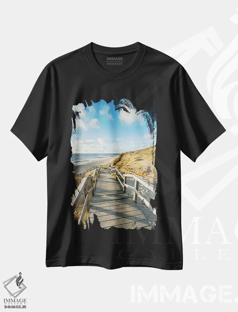 تیشرت مشکی طرح دار آثار یان بکه - فروشگاه ایماژ