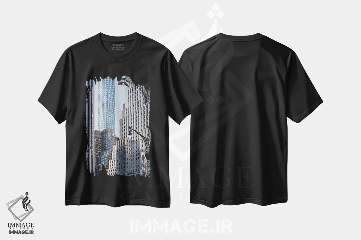 تیشرت مشکی طرح دار آثار یان بکه - immage.ir