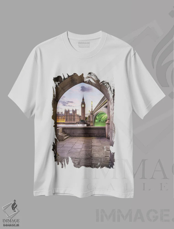 تیشرت سفید طرح دار آثار یان بکه - فروشگاه ایماژ