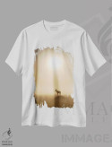 تیشرت سفید طرح دار آثار یان بکه - immage.ir