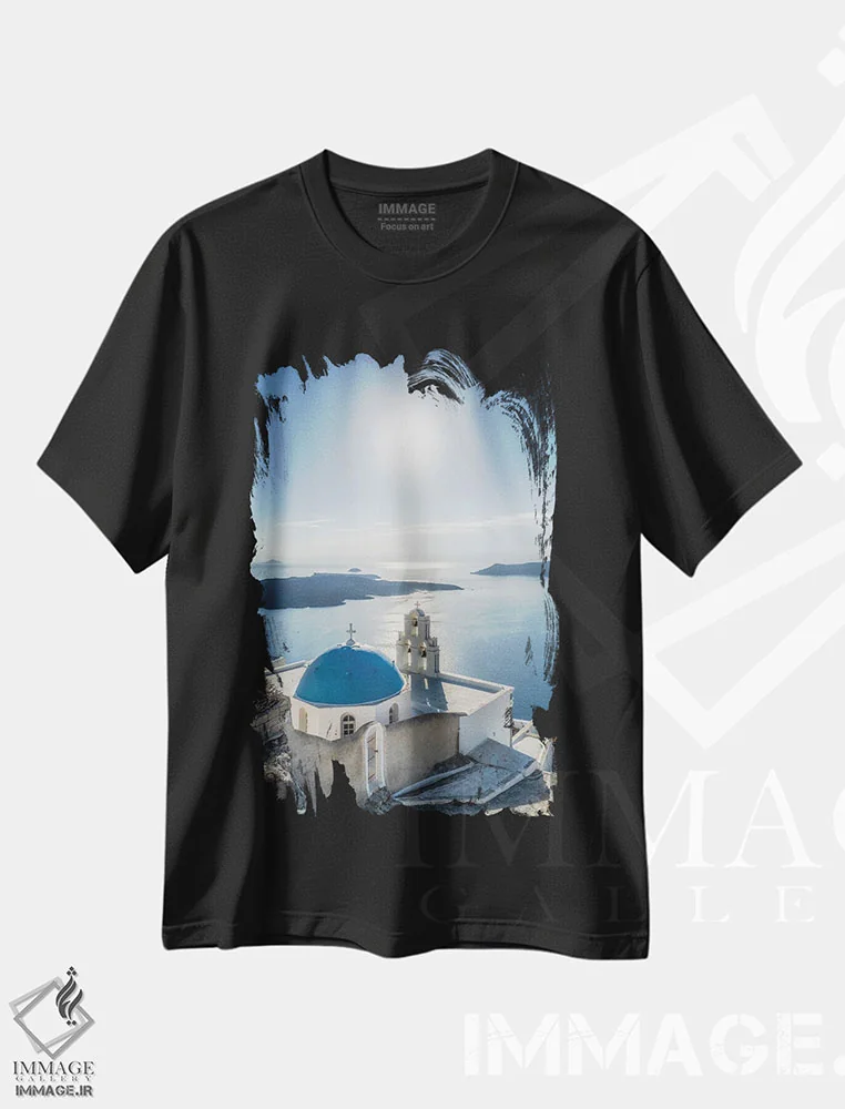 تیشرت مشکی طرح دار آثار یان بکه - فروشگاه ایماژ
