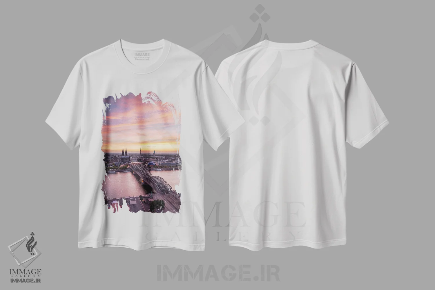 تیشرت سفید طرح دار آثار یان بکه - فروشگاه ایماژ