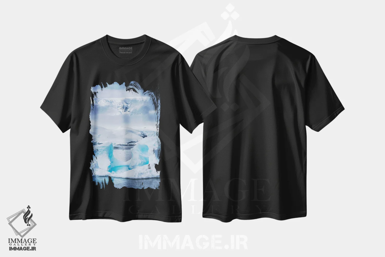 تیشرت مشکی طرح دار آثار یان بکه - immage.ir