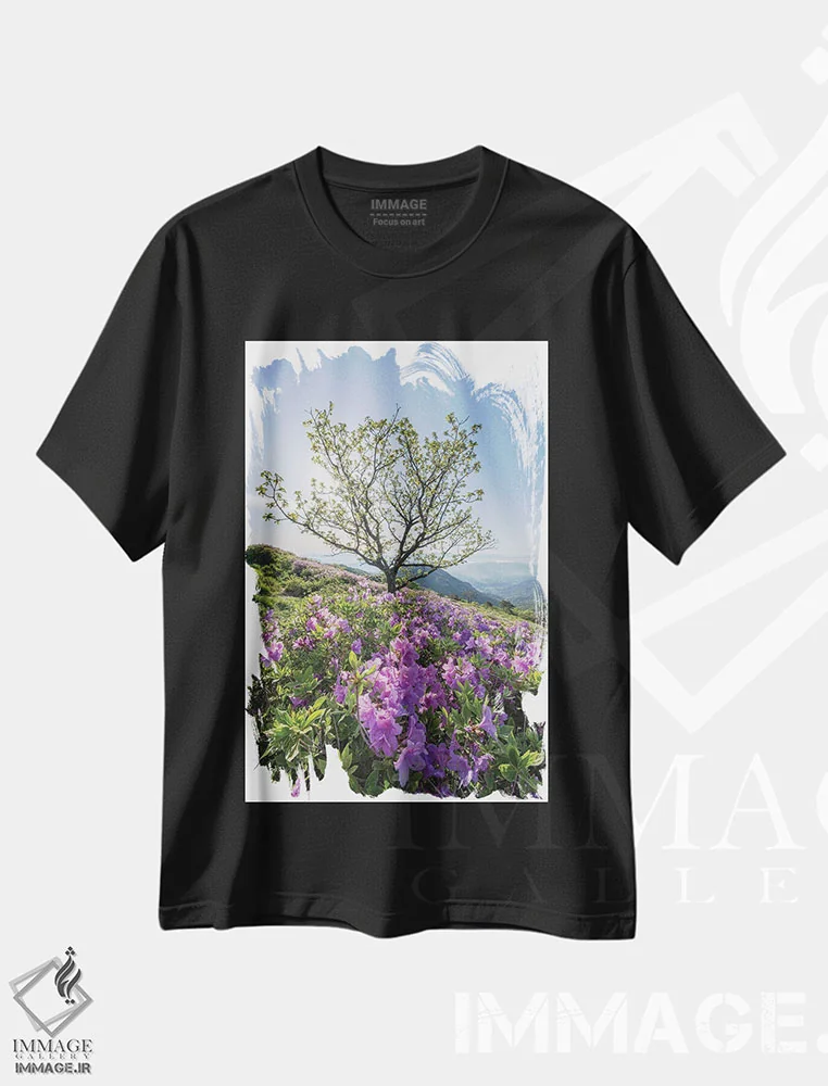 تیشرت مشکی طرح دار آثار یان بکه - immage.ir