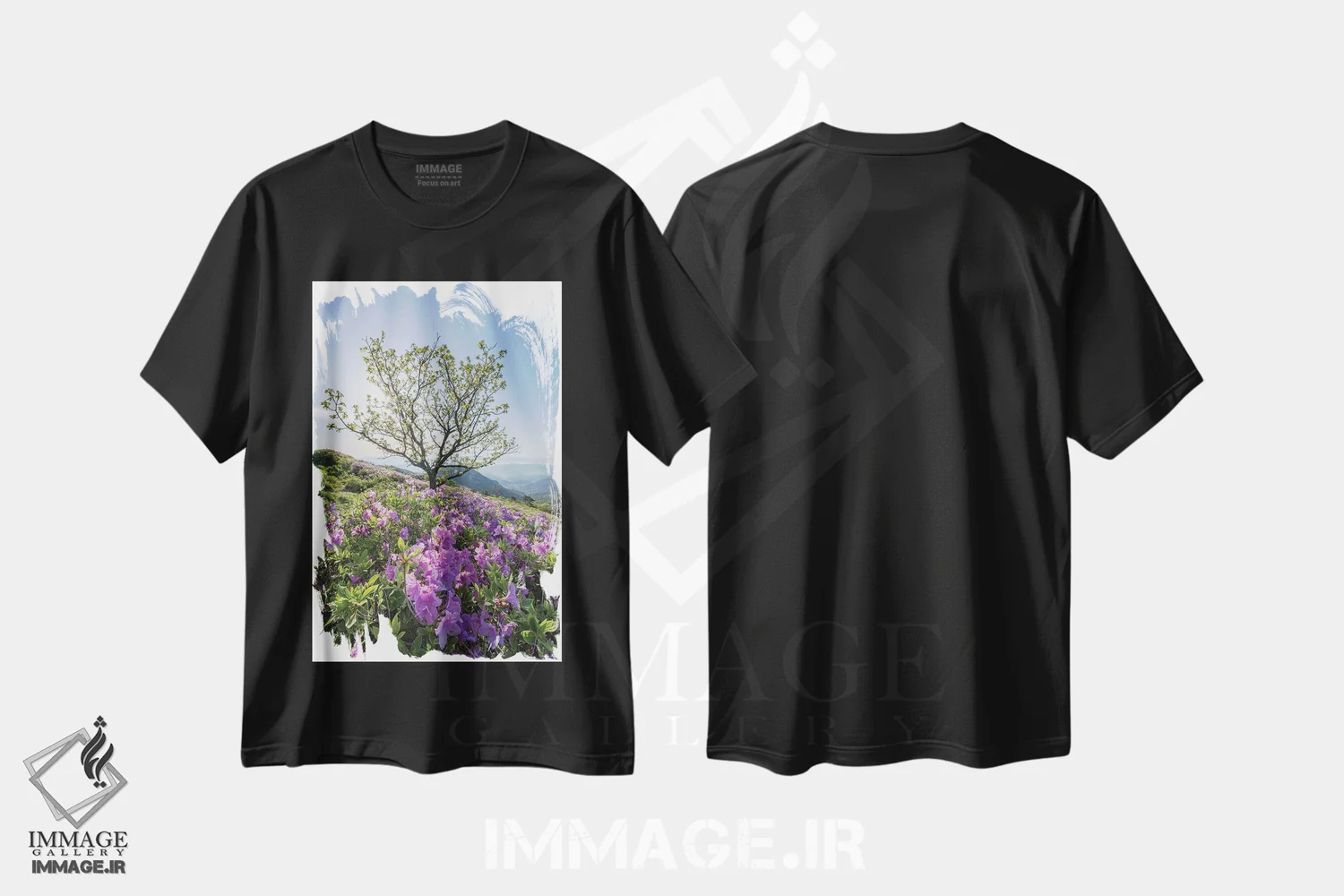 تیشرت مشکی طرح دار آثار یان بکه - immage.ir