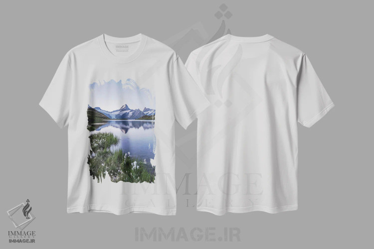 تیشرت سفید طرح دار آثار یان بکه - immage.ir