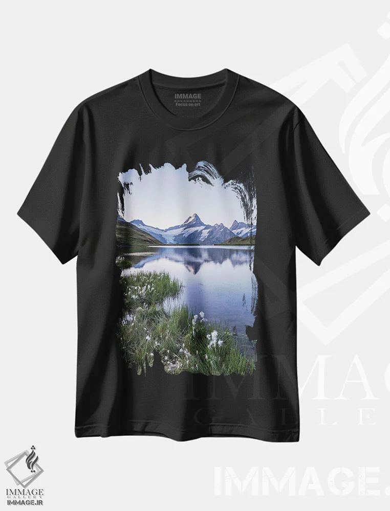 تیشرت مشکی طرح دار آثار یان بکه - فروشگاه ایماژ