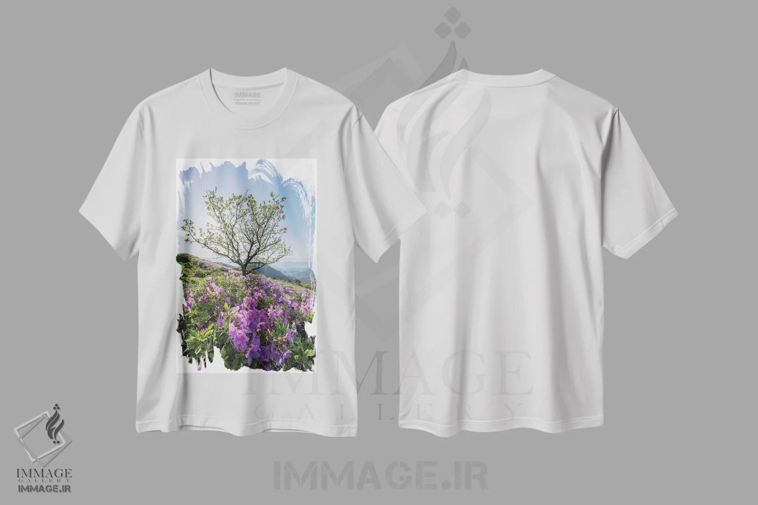 تیشرت سفید طرح دار آثار یان بکه - فروشگاه ایماژ