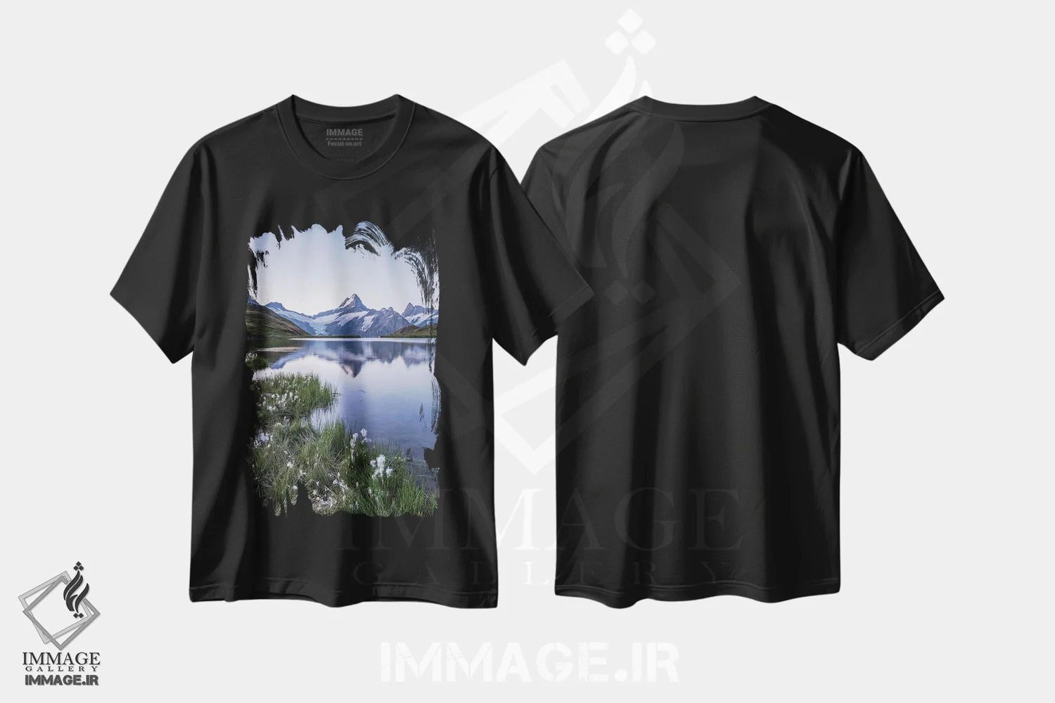 تیشرت مشکی طرح دار آثار یان بکه - فروشگاه ایماژ