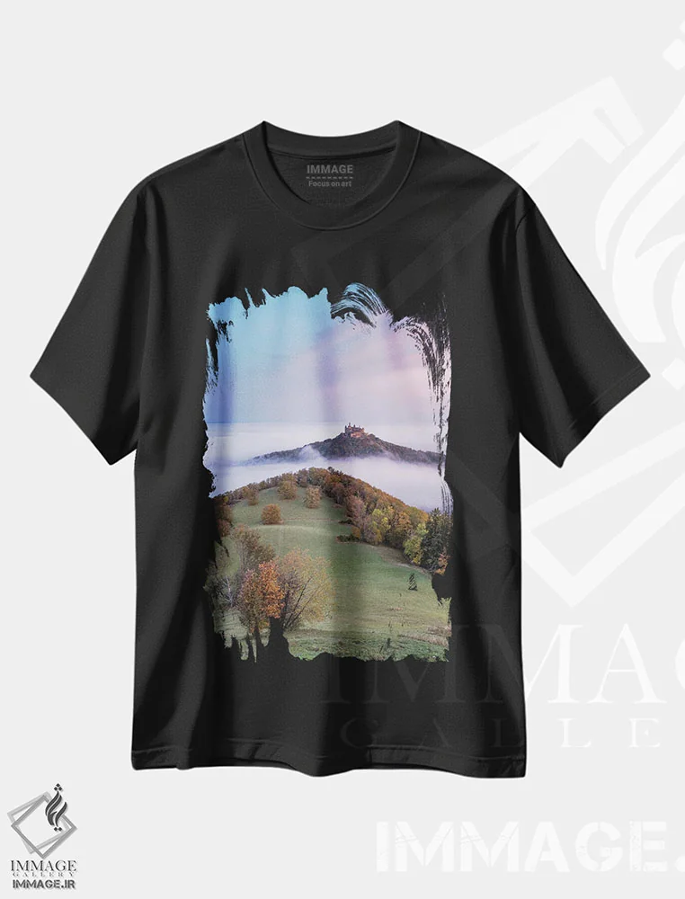 تیشرت مشکی طرح دار آثار یان بکه - فروشگاه ایماژ