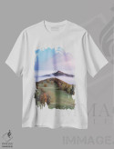 تیشرت سفید طرح دار آثار یان بکه - immage.ir