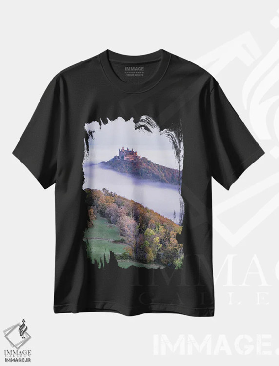تیشرت مشکی طرح دار آثار یان بکه - فروشگاه ایماژ