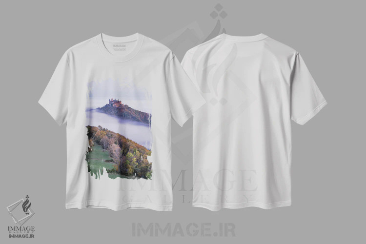 تیشرت سفید طرح دار آثار یان بکه - immage.ir
