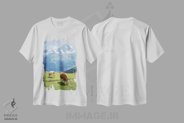 تیشرت سفید طرح دار آثار یان بکه - فروشگاه ایماژ