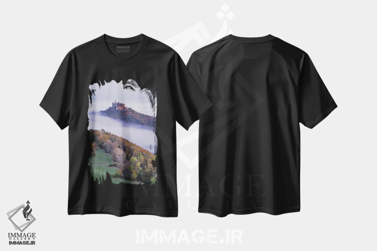 تیشرت مشکی طرح دار آثار یان بکه - فروشگاه ایماژ