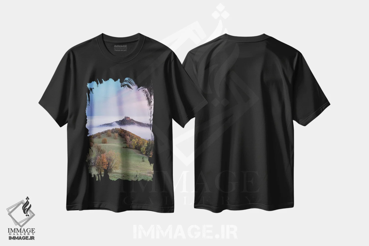 تیشرت مشکی طرح دار آثار یان بکه - فروشگاه ایماژ
