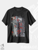 تیشرت مشکی طرح دار فراتر از قانون، هنر فاخر معاصر اثر یواخیم مک میلان | فروشگاه ایماژ