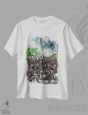 تیشرت سفید طرح دار کارناوال ژوورت، آبستره اثر یواخیم مک میلان | فروشگاه ایماژ