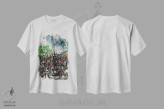 تیشرت سفید طرح دار کارناوال ژوورت، آبستره اثر یواخیم مک میلان | فروشگاه ایماژ