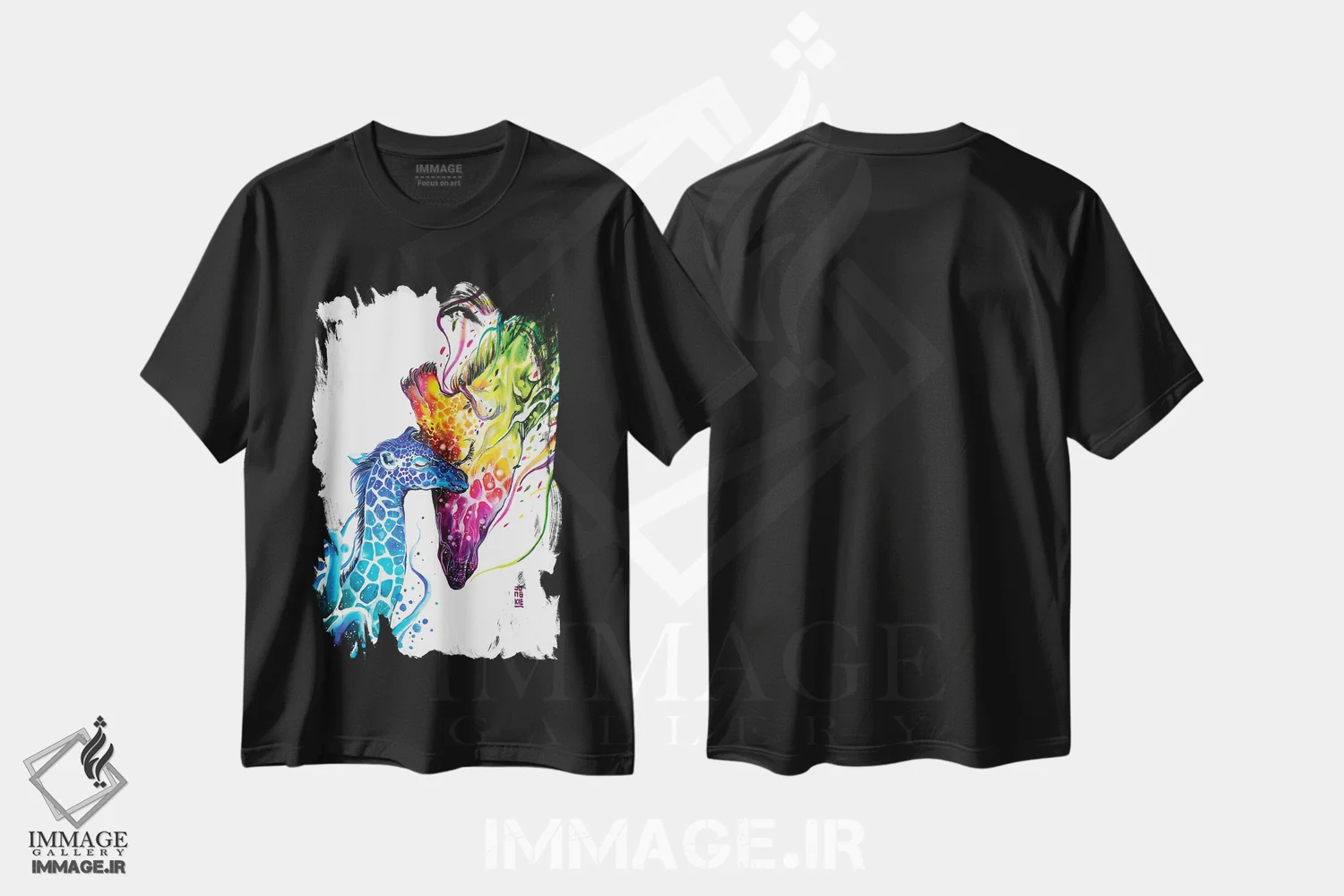 تیشرت مشکی طرح دار نوزاد من، تزئینی اثر جونگکی | immage.ir