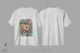 تیشرت سفید طرح دار بهشت، تزئینی اثر جونگکی | immage.ir