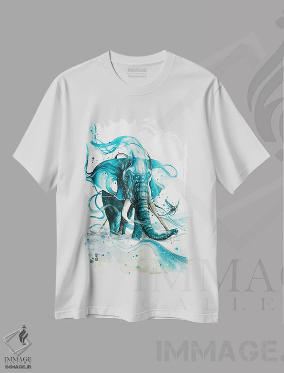 تیشرت سفید طرح دار امید، تزئینی اثر جونگکی | فروشگاه ایماژ