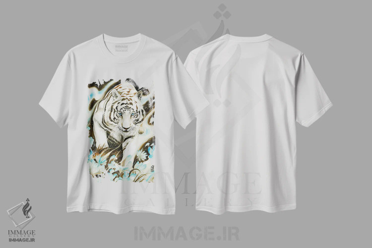 تیشرت سفید طرح دار روح سفید، تزئینی اثر جونگکی | فروشگاه ایماژ