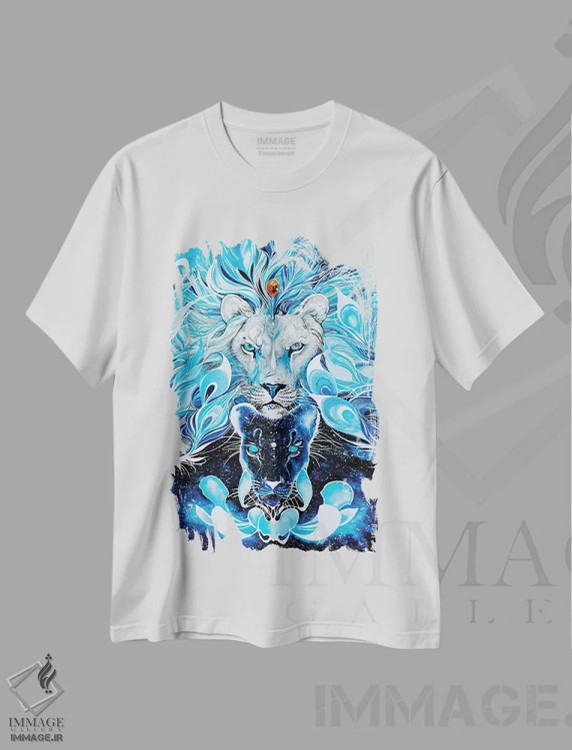 تیشرت سفید طرح دار پادشاه جاودان، تزئینی اثر جونگکی | فروشگاه ایماژ