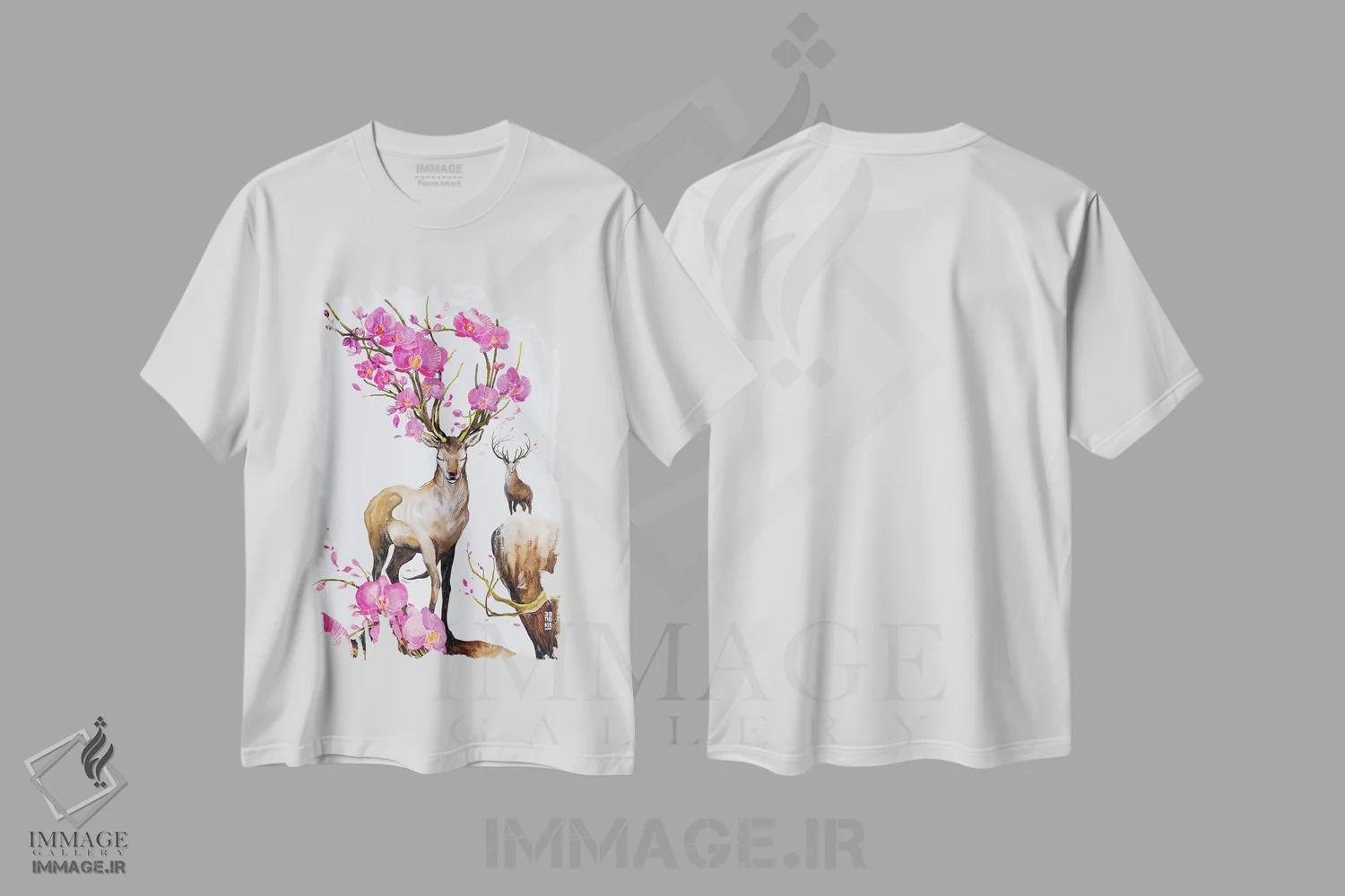 تیشرت سفید طرح دار شعر زندگی، تزئینی اثر جونگکی | فروشگاه ایماژ