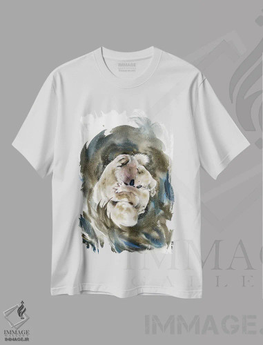 تیشرت سفید طرح دار مادر، تزئینی اثر جونگکی | فروشگاه ایماژ