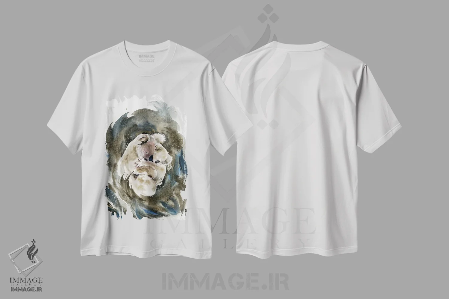 تیشرت سفید طرح دار مادر، تزئینی اثر جونگکی | فروشگاه ایماژ