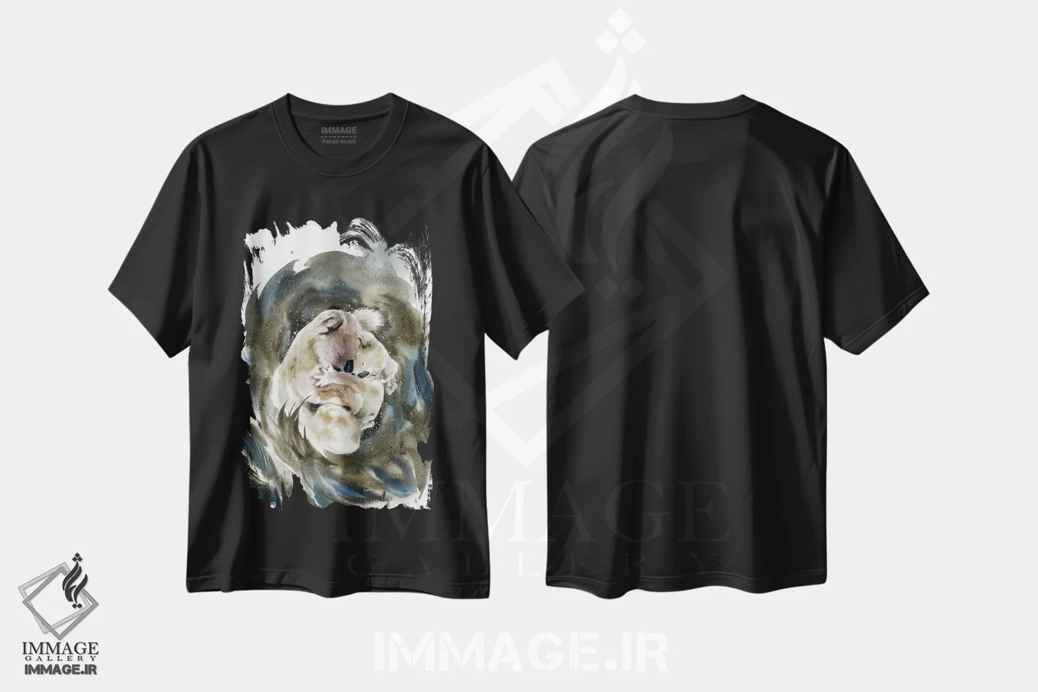 تیشرت مشکی طرح دار مادر، تزئینی اثر جونگکی | immage.ir