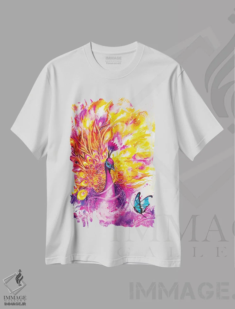 تیشرت سفید طرح دار هاله، تزئینی اثر جونگکی | immage.ir