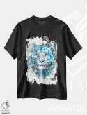 تیشرت مشکی طرح دار ببر سفید یخی، تزئینی اثر جونگکی | immage.ir