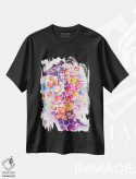 تیشرت مشکی طرح دار بهار، تزئینی اثر جونگکی | فروشگاه ایماژ