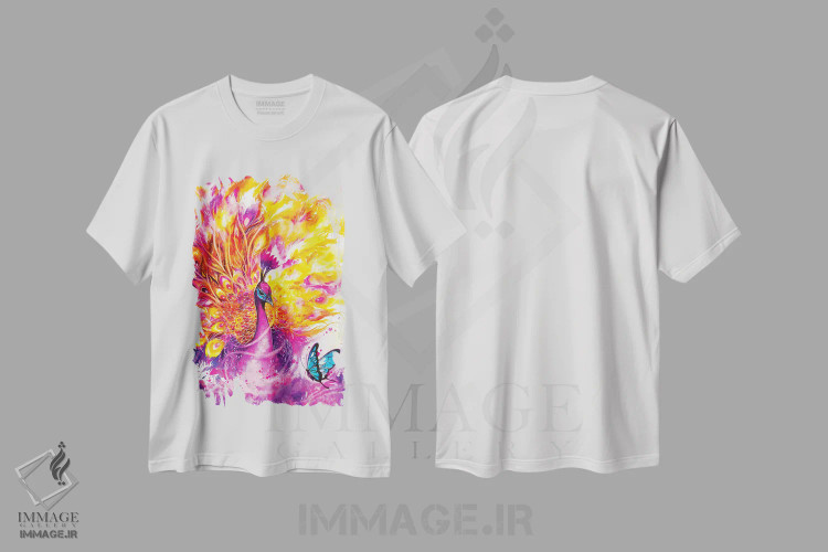 تیشرت سفید طرح دار هاله، تزئینی اثر جونگکی | immage.ir