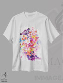 تیشرت سفید طرح دار بهار، تزئینی اثر جونگکی | immage.ir
