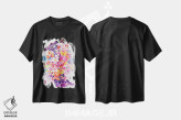 تیشرت مشکی طرح دار بهار، تزئینی اثر جونگکی | فروشگاه ایماژ