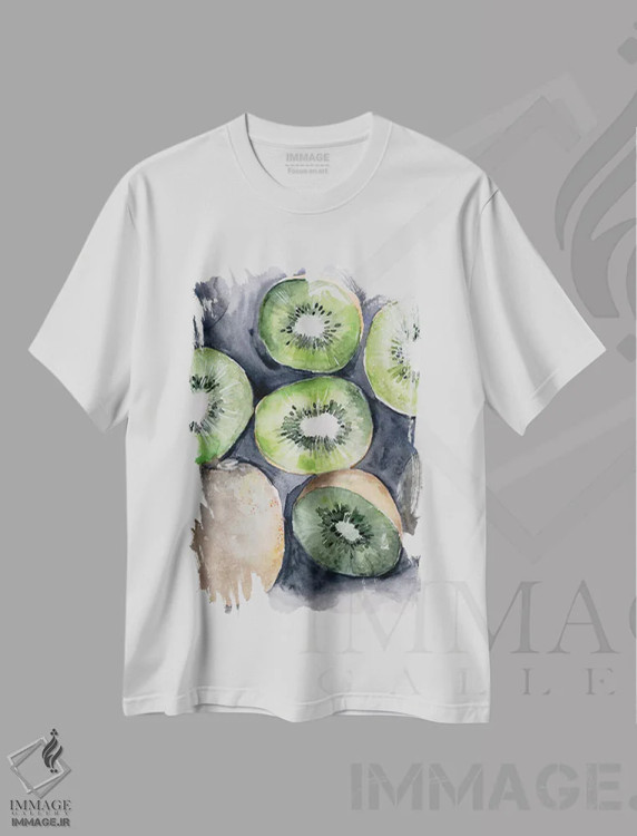 تیشرت سفید طرح دار برش های میوه ۴، دکور معاصر اثر جنیفر پکستون پارکر | فروشگاه ایماژ