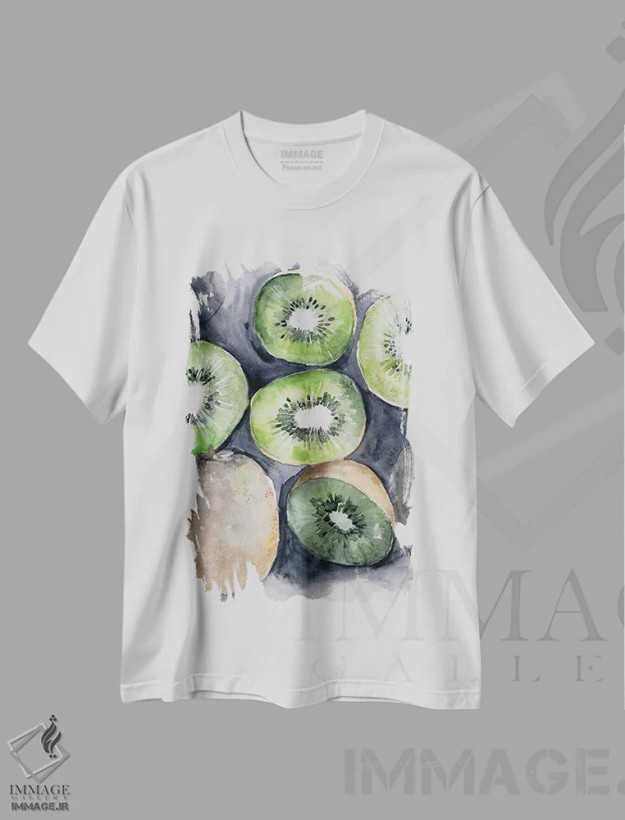 تیشرت سفید طرح دار برش های میوه ۴، دکور معاصر اثر جنیفر پکستون پارکر | فروشگاه ایماژ