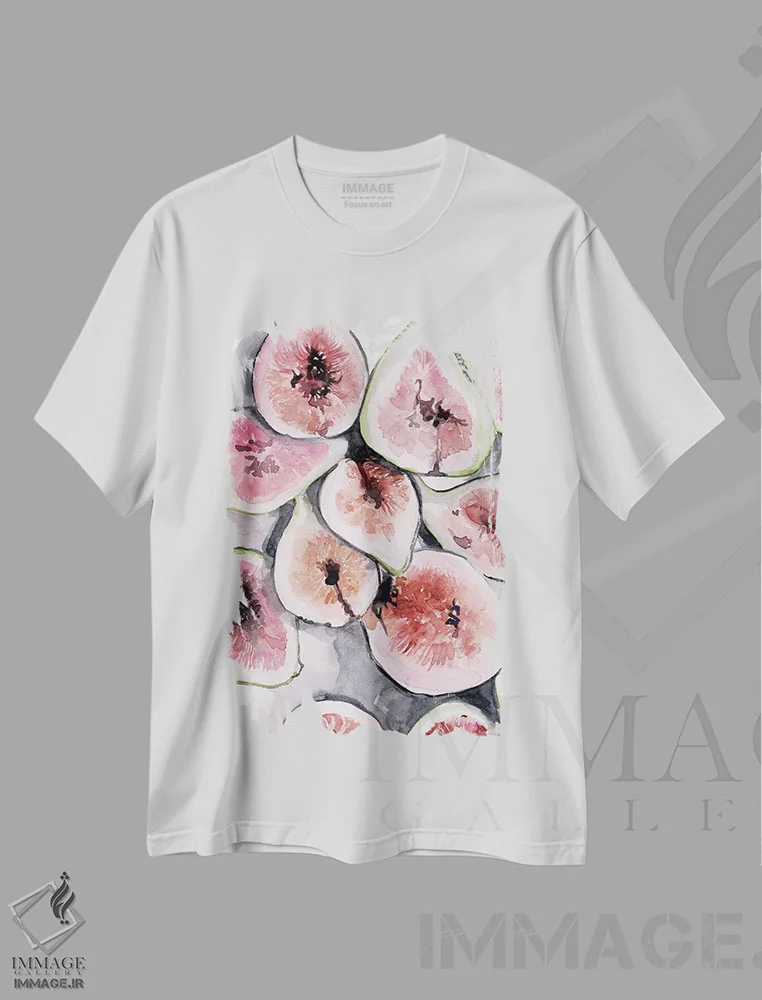 تیشرت سفید طرح دار برش های میوه ۲، دکور معاصر اثر جنیفر پکستون پارکر | immage.ir