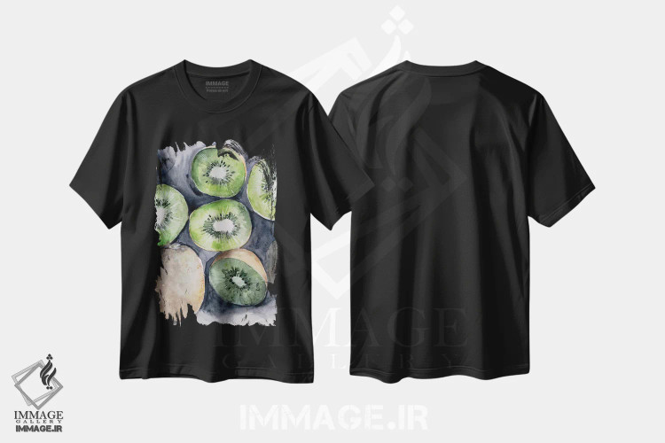 تیشرت مشکی طرح دار برش های میوه ۴، دکور معاصر اثر جنیفر پکستون پارکر | immage.ir
