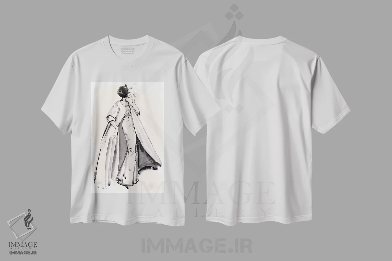 تیشرت سفید طرح دار نگاه برنده ۱، تزئینی اثر جنیفر پکستون پارکر | immage.ir